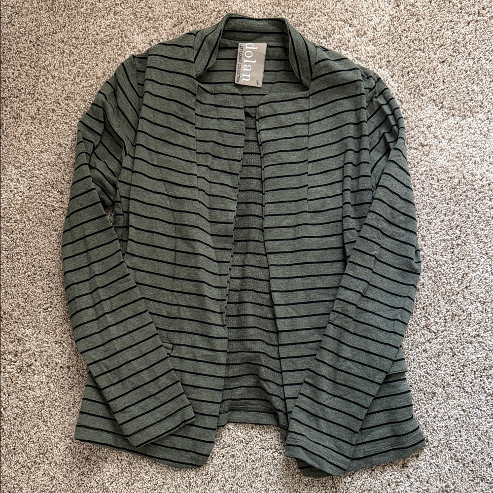 Dolan Womans Dark Striped Blazer Jacket